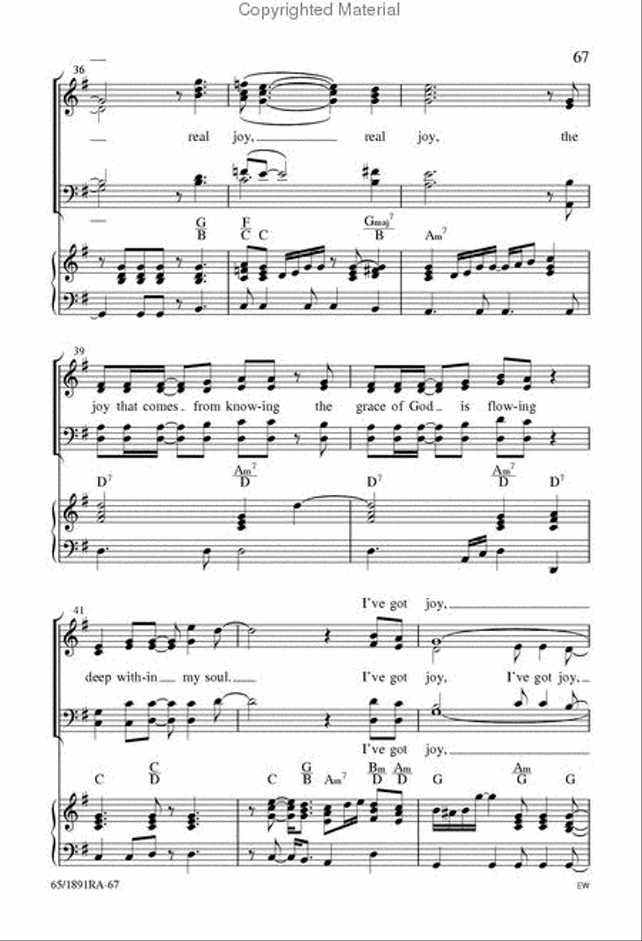 I've Got Joy 4-Part scores gallery preview page 6