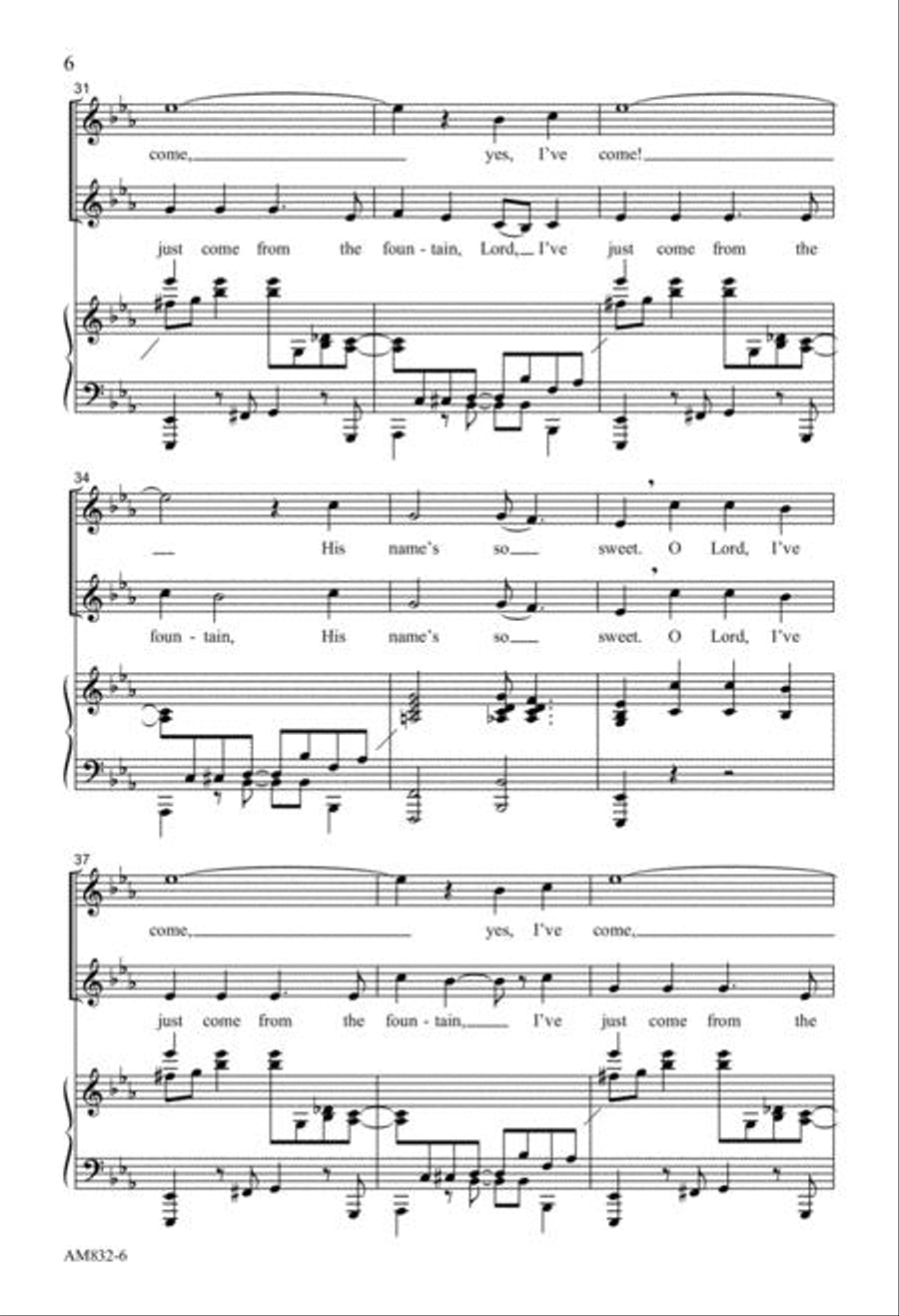 I've Just Come from the Fountain 2-Part scores gallery preview page 5