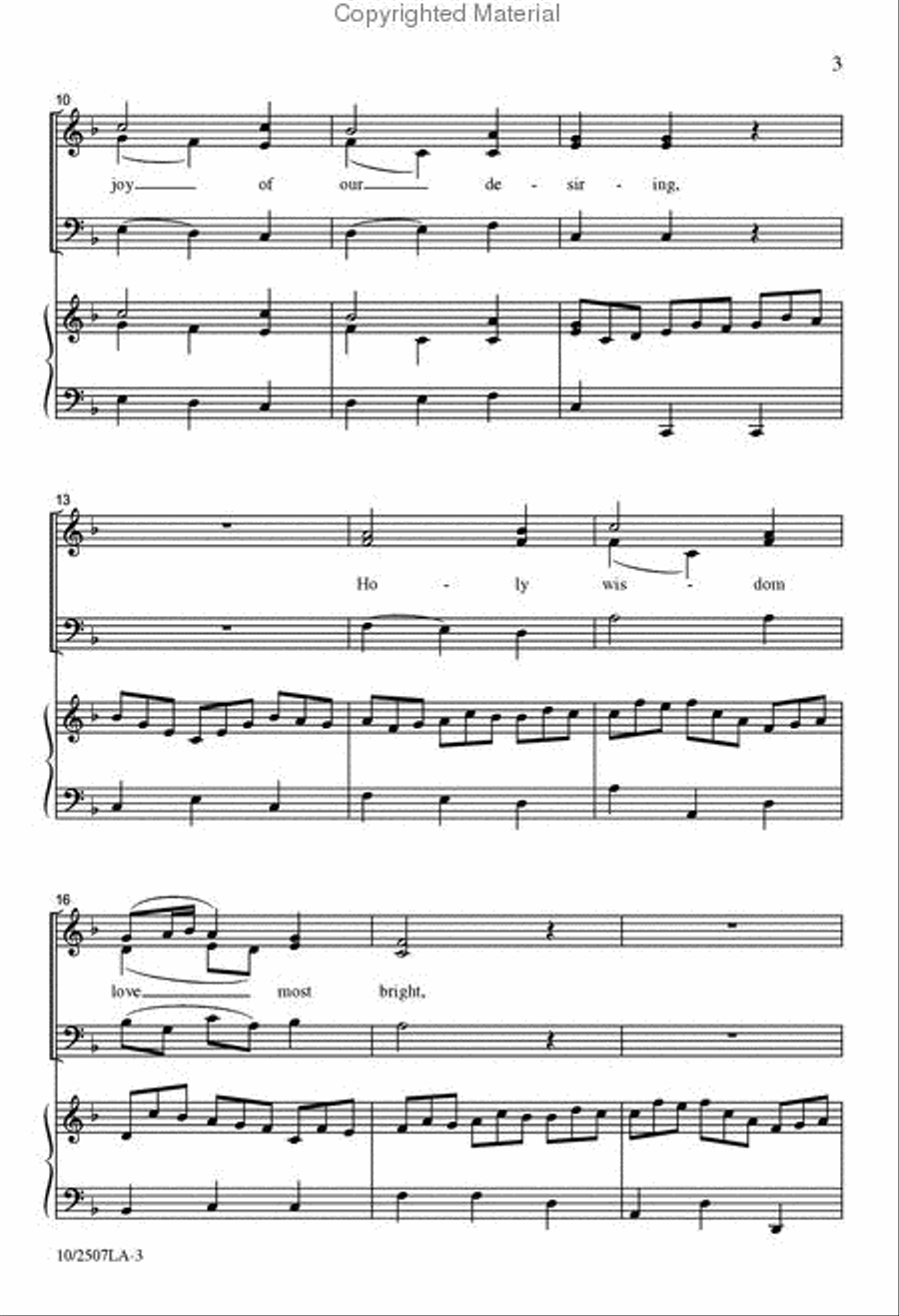 Jesu, Joy of our Desiring 3-Part scores gallery preview page 3