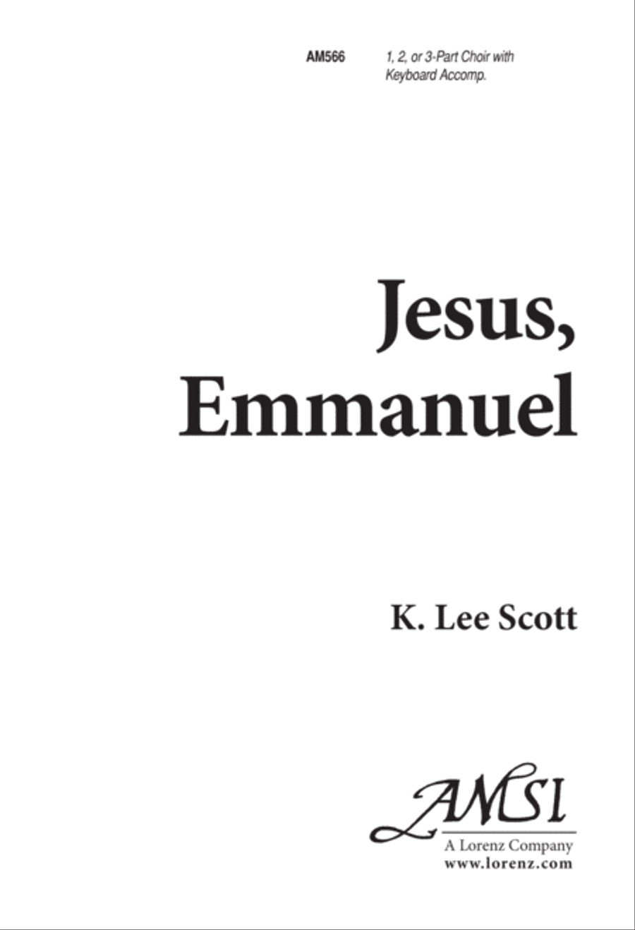 Jesus, Emmanuel Jesus, Emmanuel Unison Choir scores gallery preview page 2