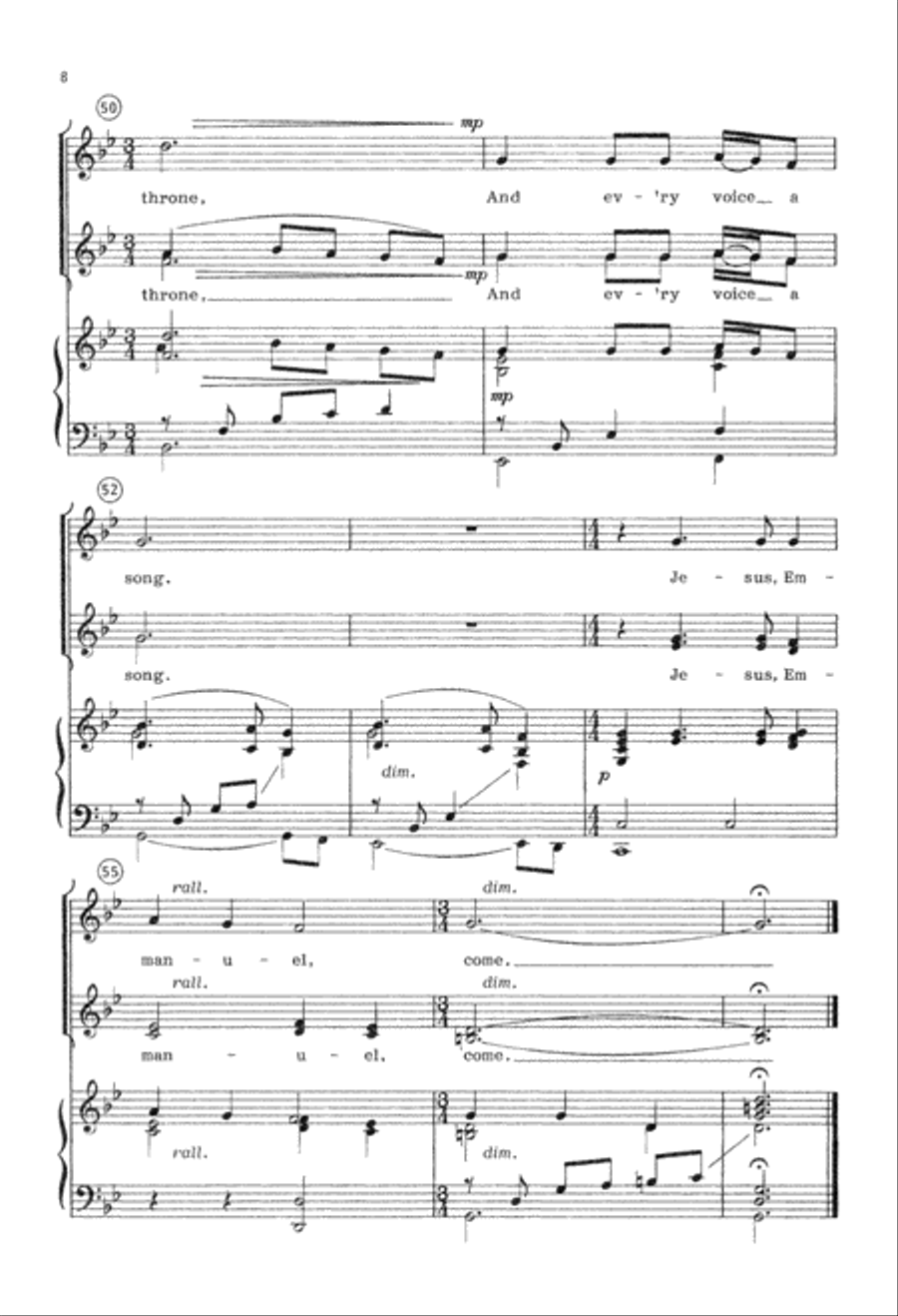 Jesus, Emmanuel Jesus, Emmanuel Unison Choir scores gallery preview page 9
