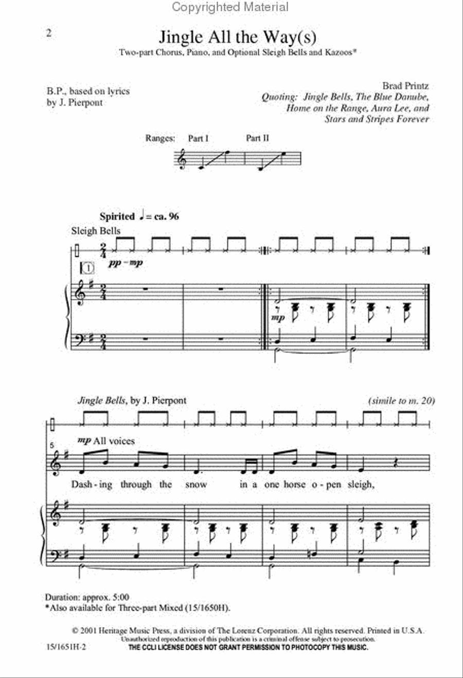 Jingle All the Ways Jingle All the Ways 2-Part scores gallery preview page 2