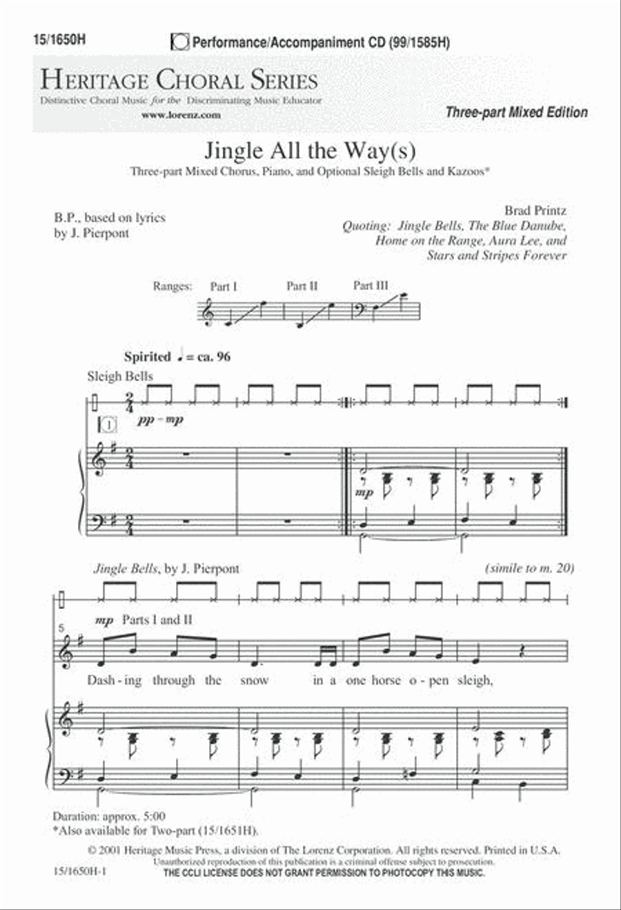 Jingle All the Ways Jingle All the Ways 3-Part scores gallery preview page 1