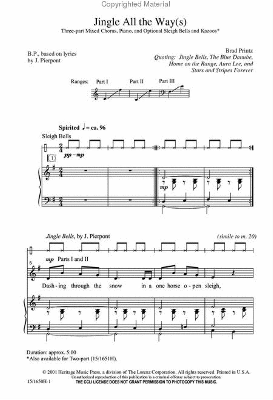 Jingle All the Ways Jingle All the Ways 3-Part scores gallery preview page 2