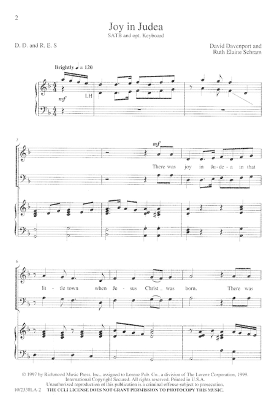 Joy in Judea Joy in Judea 4-Part scores gallery preview page 3