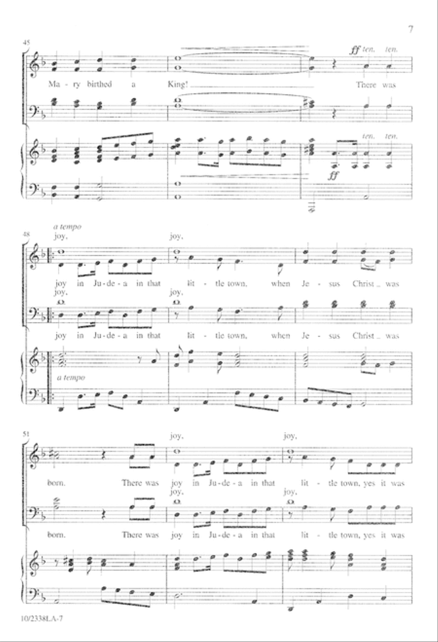 Joy in Judea Joy in Judea 4-Part scores gallery preview page 8