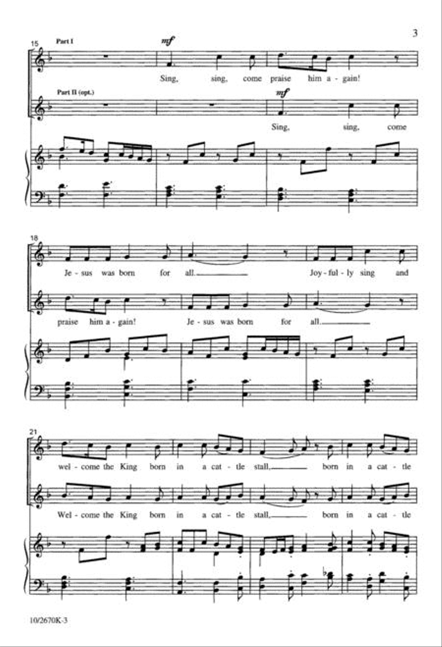 Joyfully Sing Welcome the King Unison Choir scores gallery preview page 3