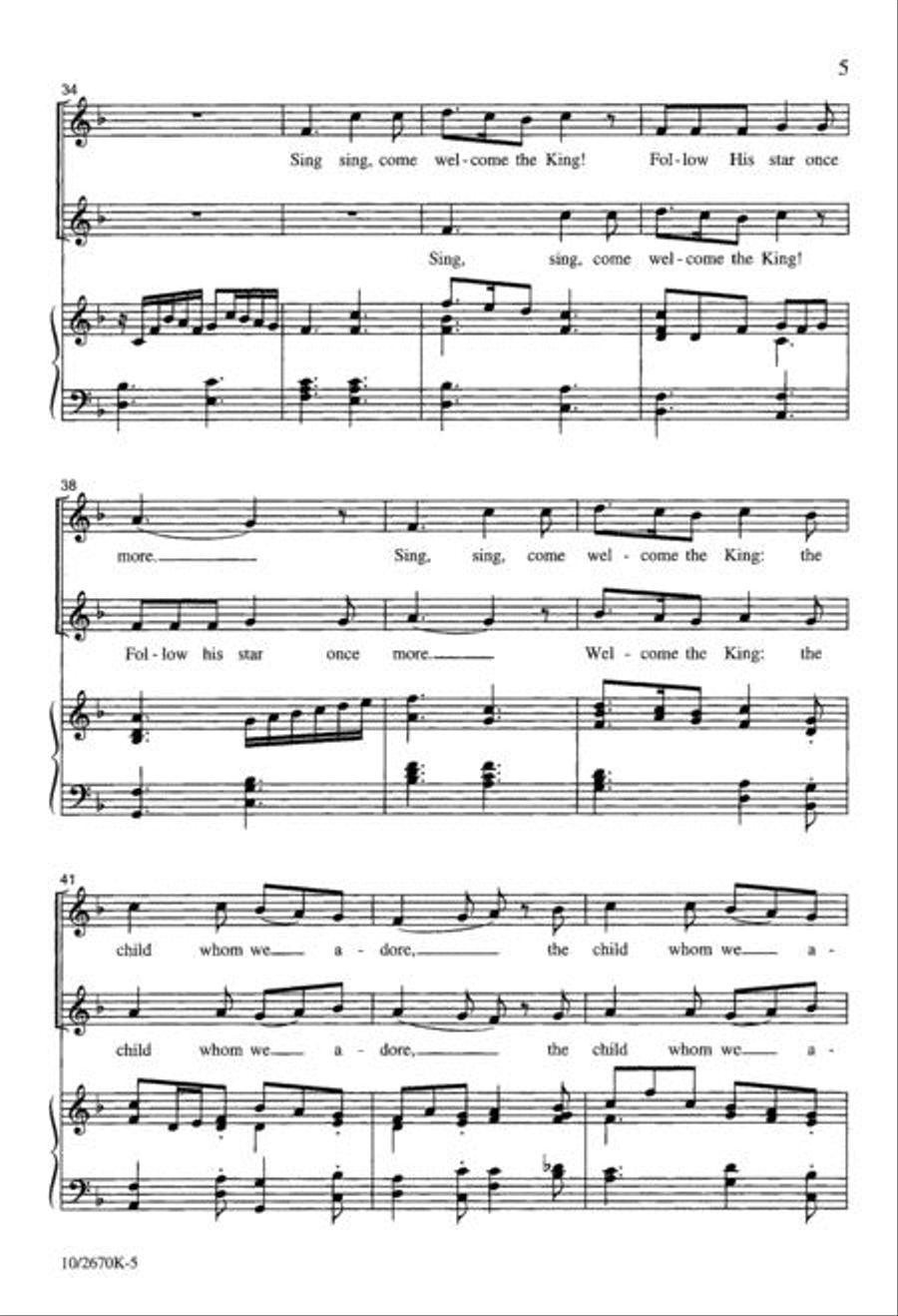 Joyfully Sing Welcome the King Unison Choir scores gallery preview page 5