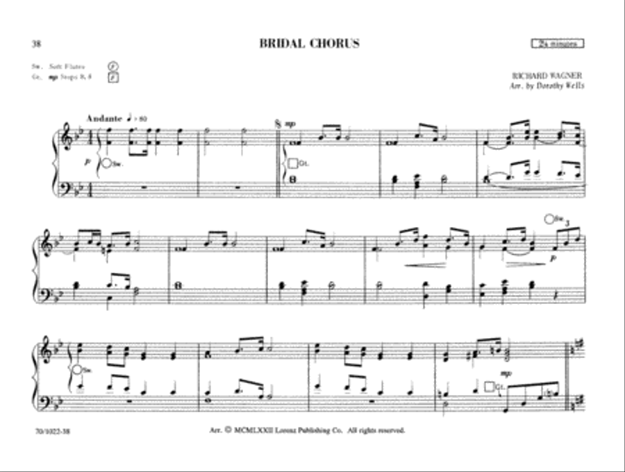 Pedal-less: Wedding Music For Organ Organ Solo scores gallery preview page 16