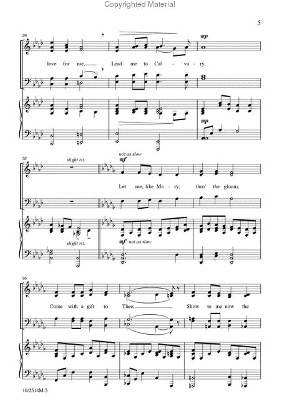 Lead Me to Calvary Divisi scores gallery preview page 5