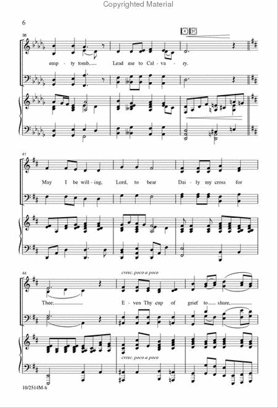 Lead Me to Calvary Divisi scores gallery preview page 6