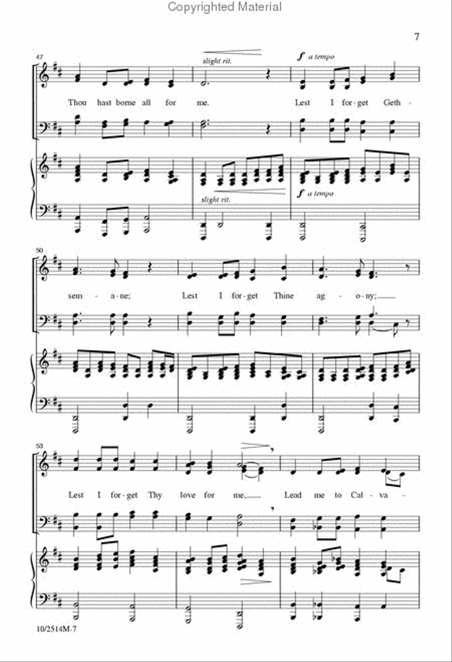Lead Me to Calvary Divisi scores gallery preview page 7