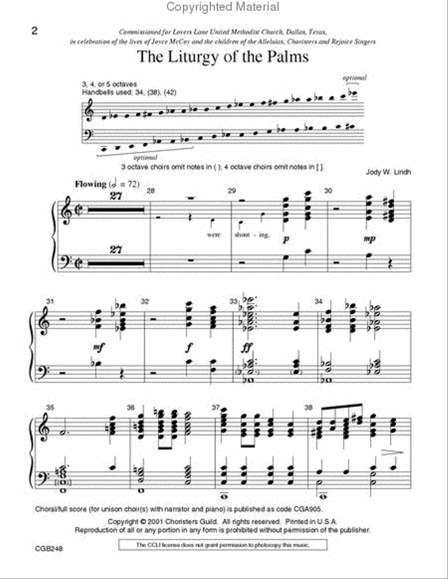 The Liturgy of the Palms Choir scores gallery preview page 2