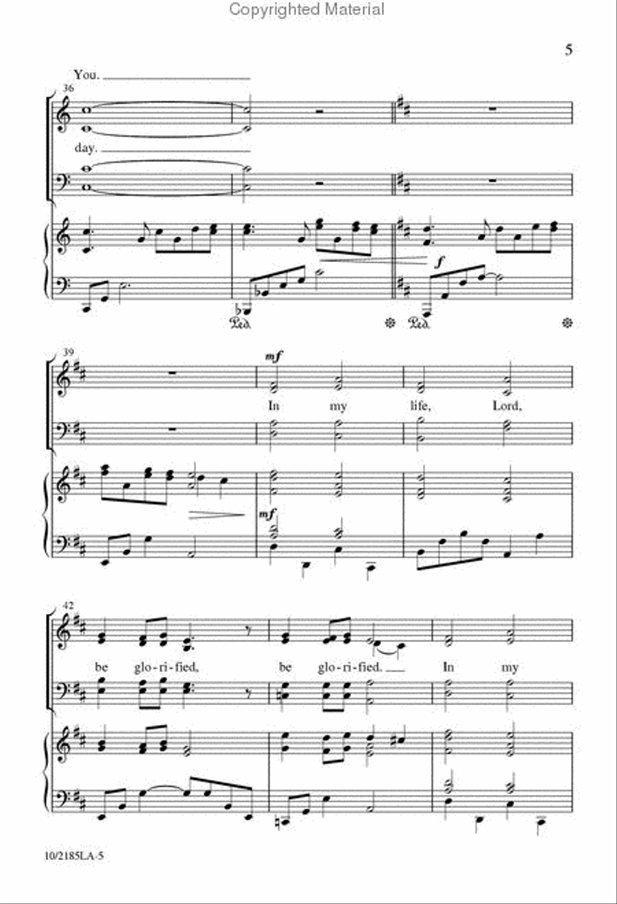 Lord be Glorified 4-Part scores gallery preview page 5