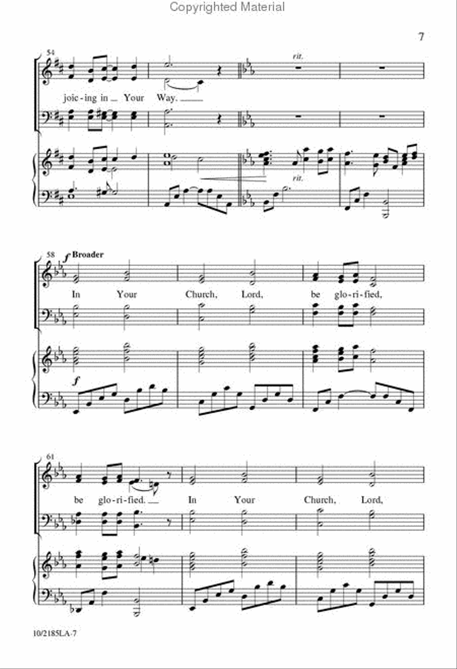 Lord be Glorified 4-Part scores gallery preview page 7