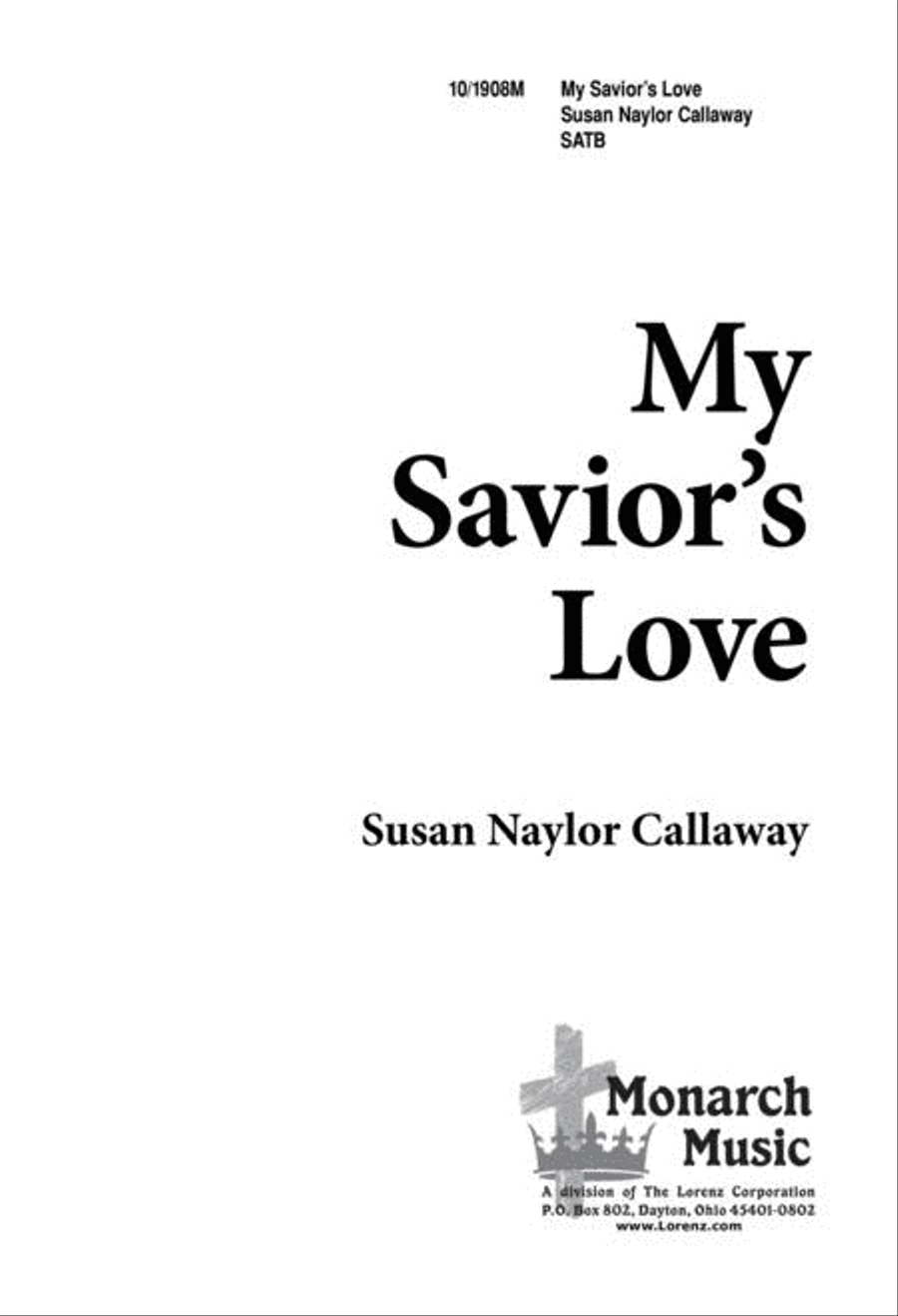 My Savior's Love 4-Part scores gallery preview page 1