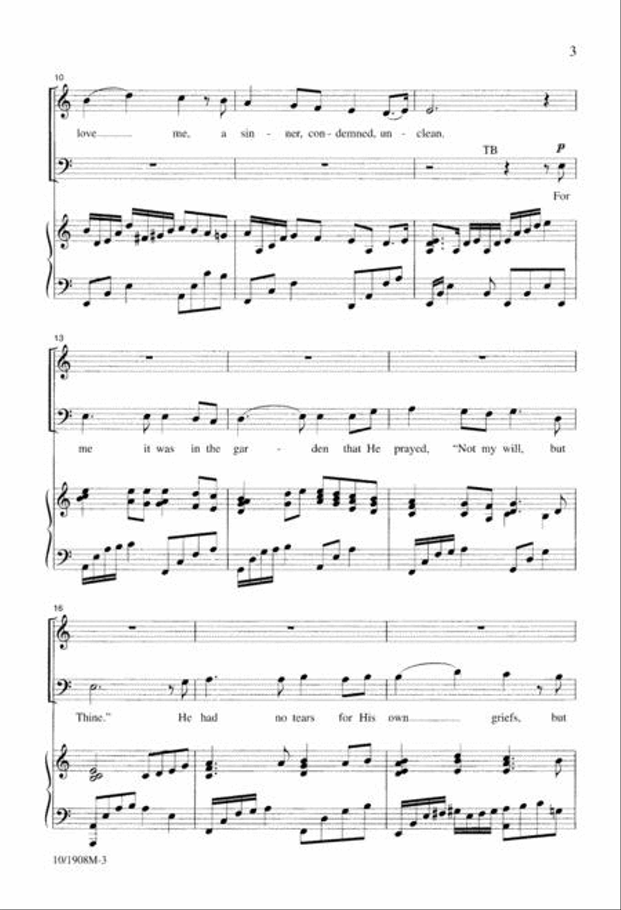 My Savior's Love 4-Part scores gallery preview page 3
