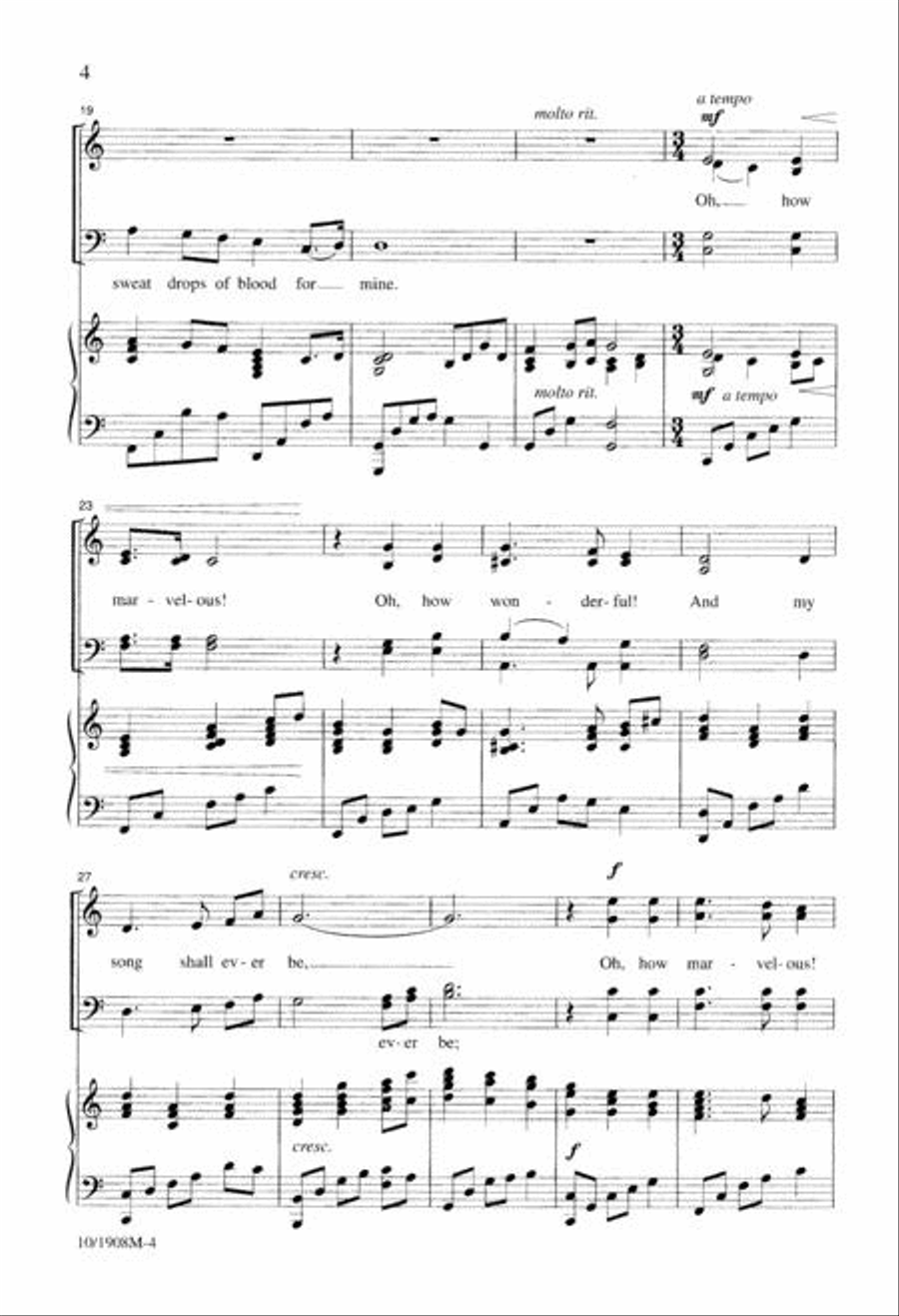 My Savior's Love 4-Part scores gallery preview page 4