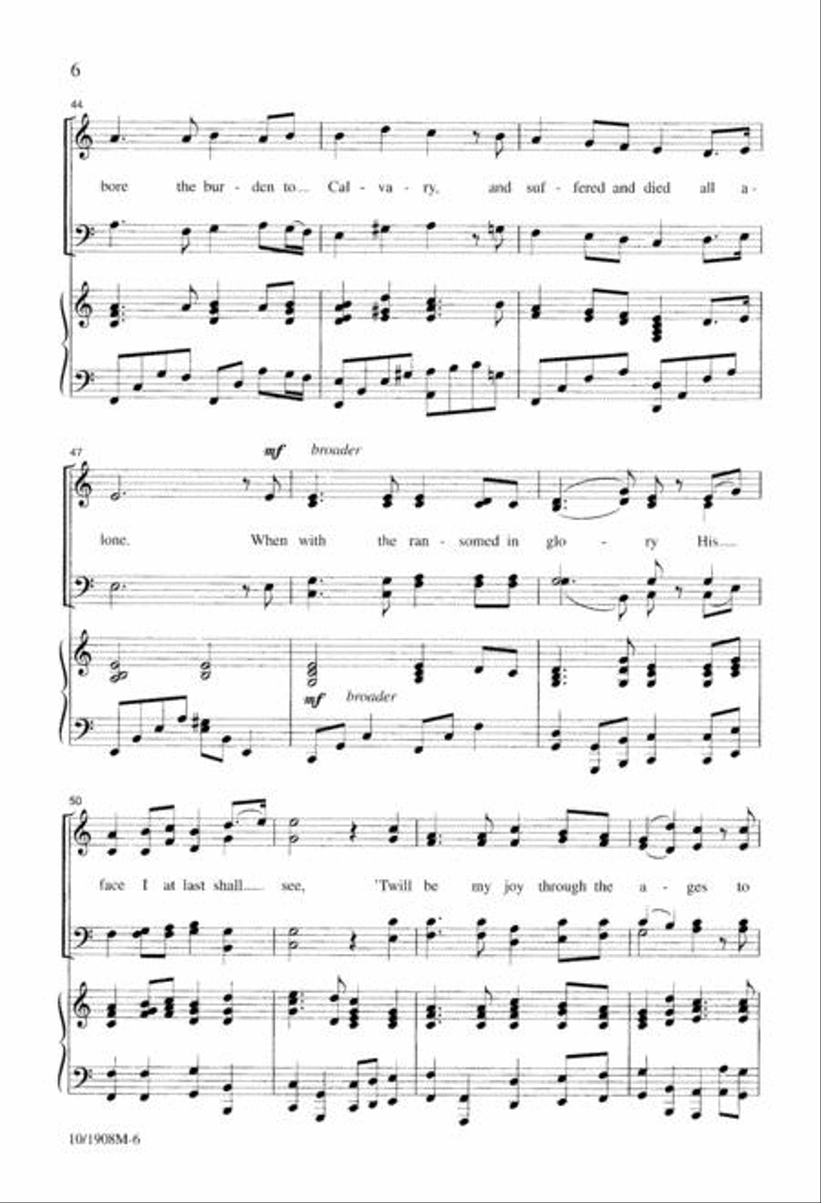 My Savior's Love 4-Part scores gallery preview page 6