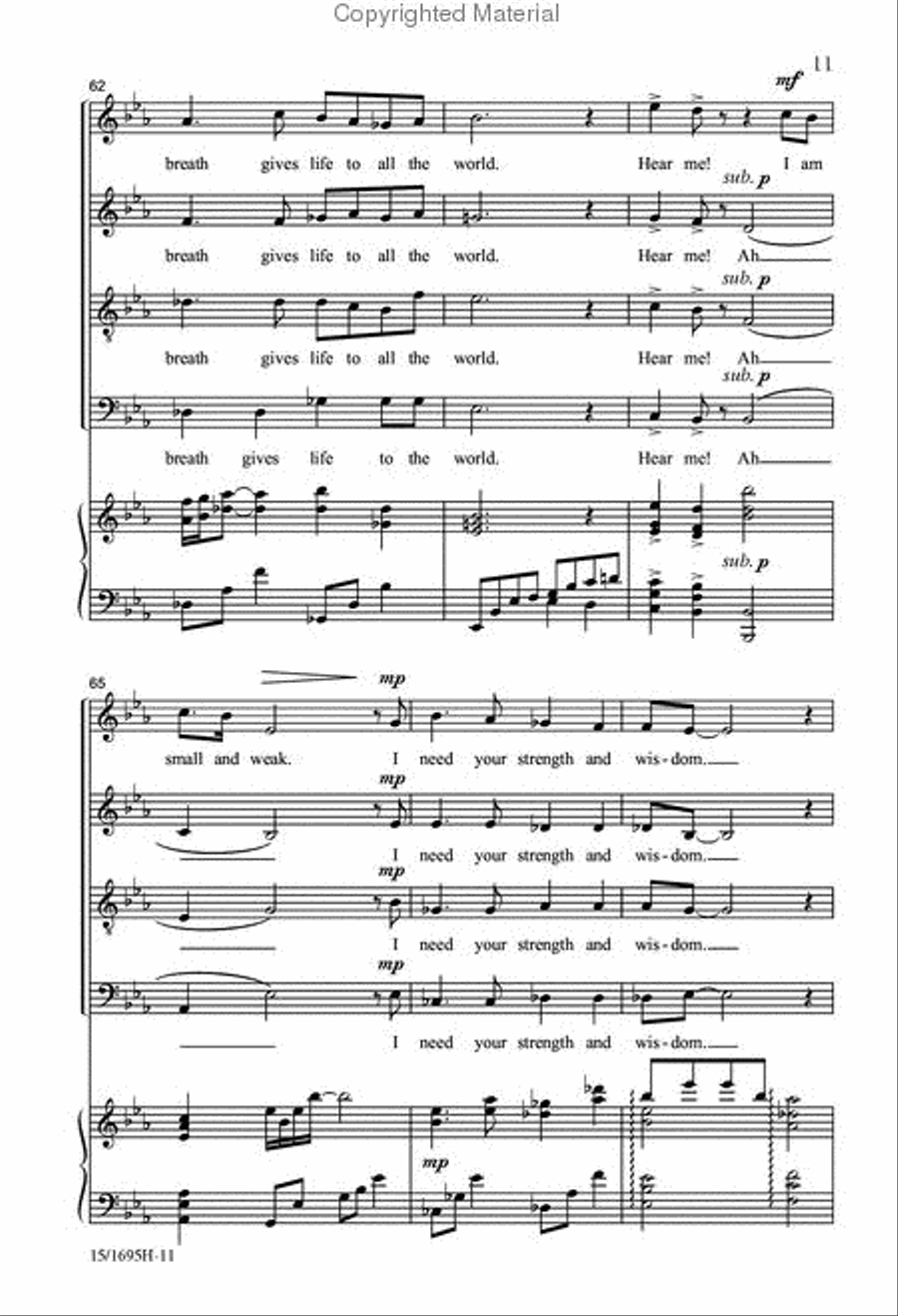 A Native American Prayer A Native American Prayer 4-Part scores gallery preview page 11