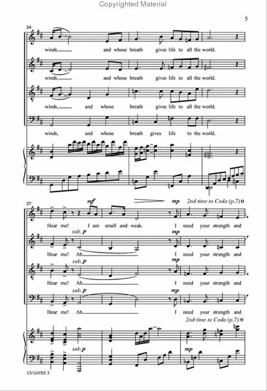 A Native American Prayer A Native American Prayer 4-Part scores gallery preview page 5