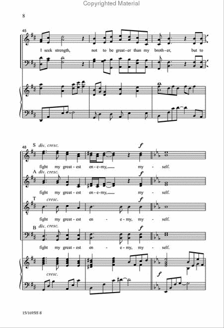 A Native American Prayer A Native American Prayer 4-Part scores gallery preview page 8