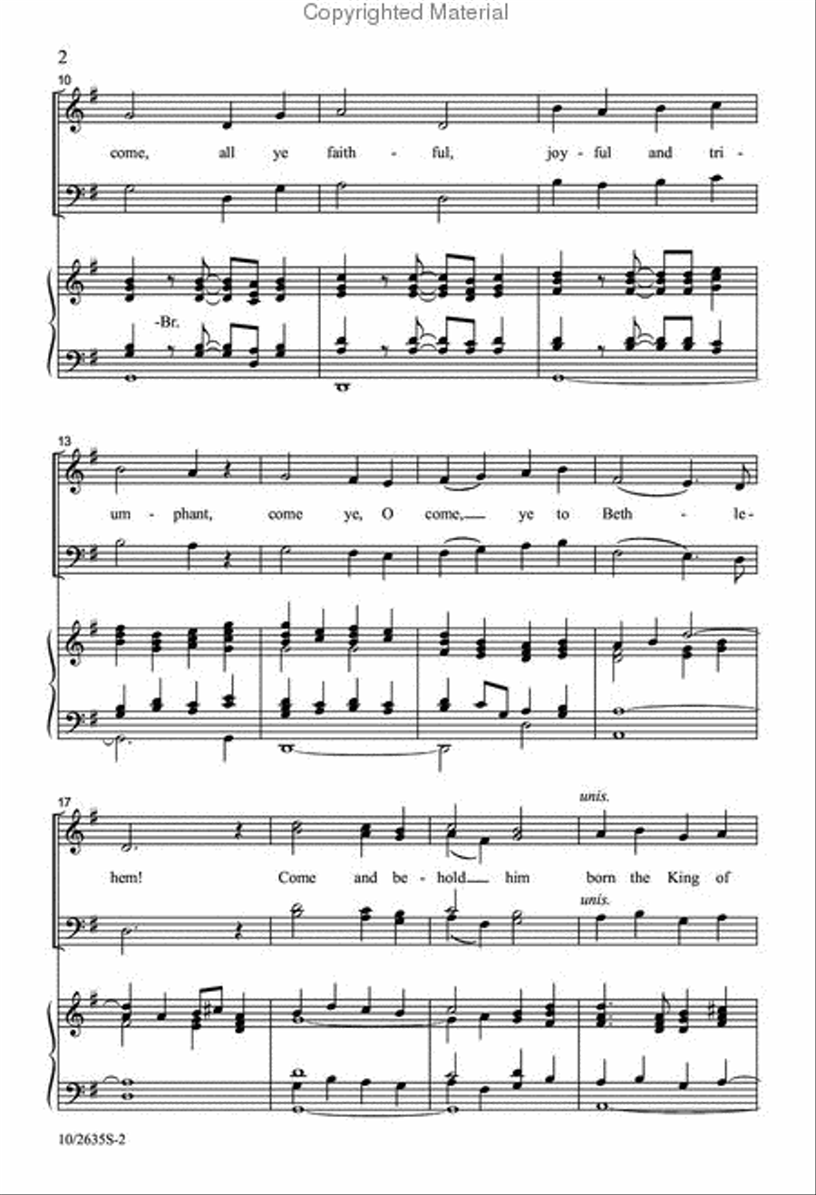 O Come, All Ye Faithful O Come, All Ye Faithful 4-Part scores gallery preview page 3