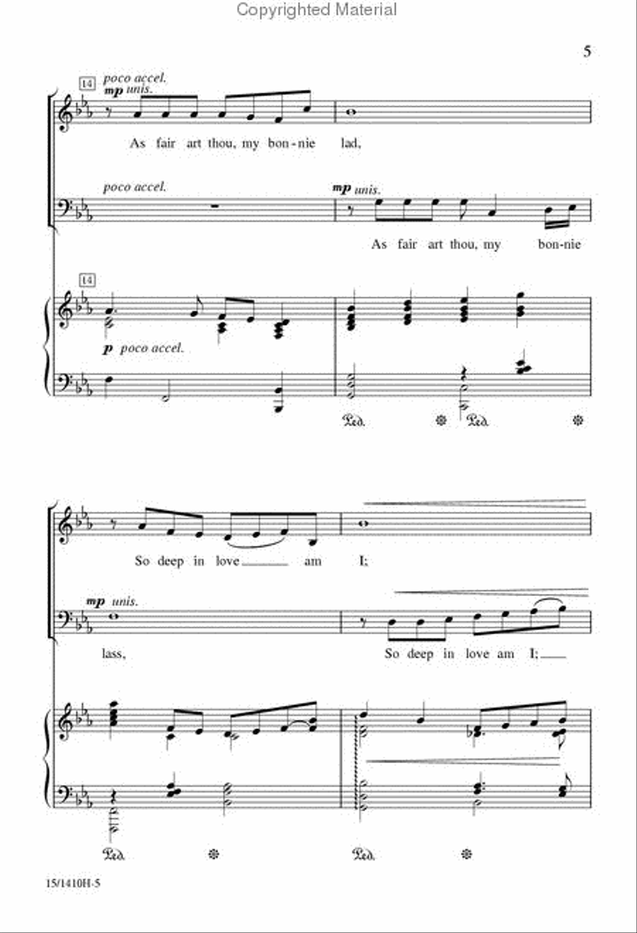 O My Luve's Like a Red, Red Rose 4-Part scores gallery preview page 4