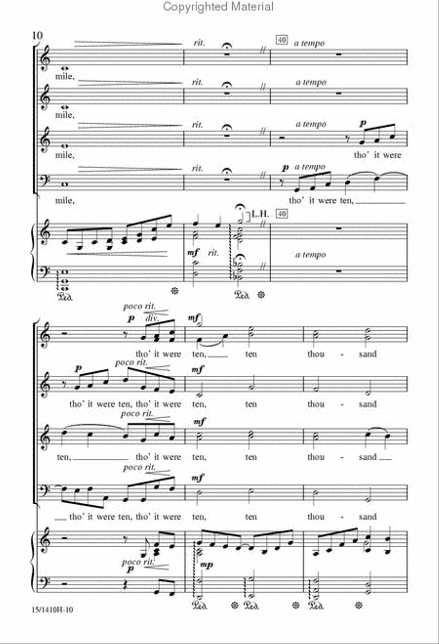 O My Luve's Like a Red, Red Rose 4-Part scores gallery preview page 9