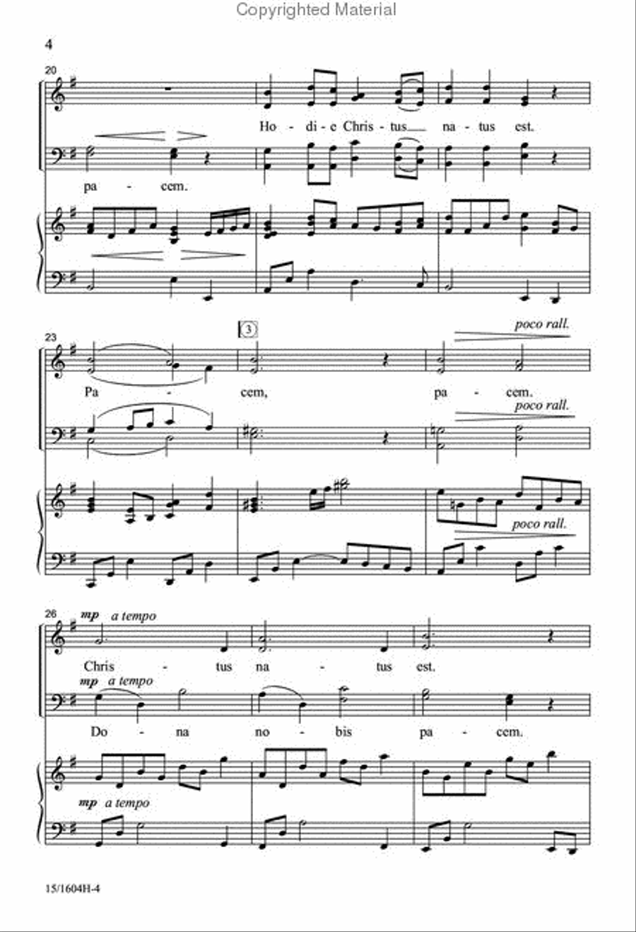 Pacem Christus Natus Est 4-Part scores gallery preview page 4