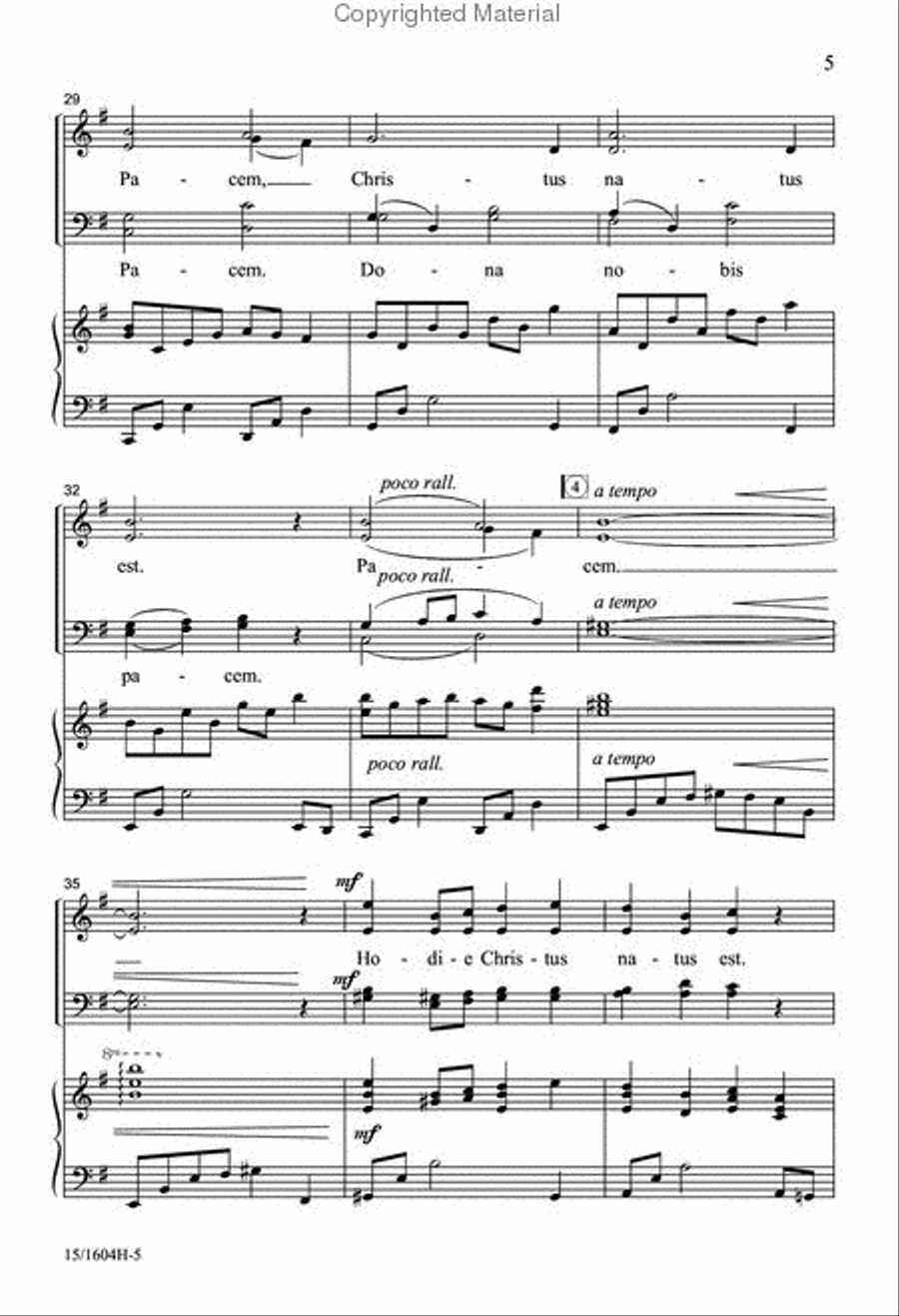 Pacem Christus Natus Est 4-Part scores gallery preview page 5
