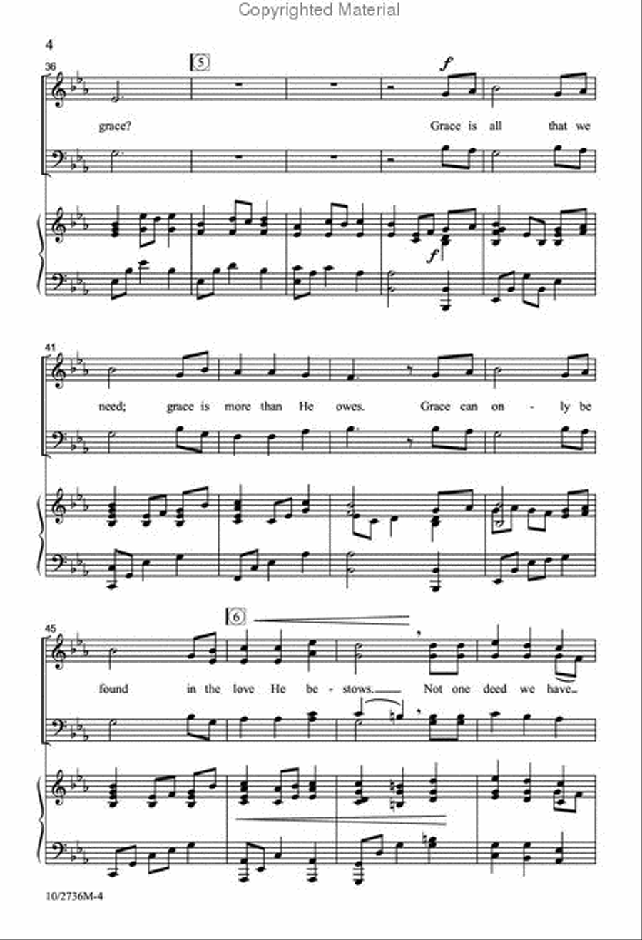 Redeeming Grace 4-Part scores gallery preview page 4