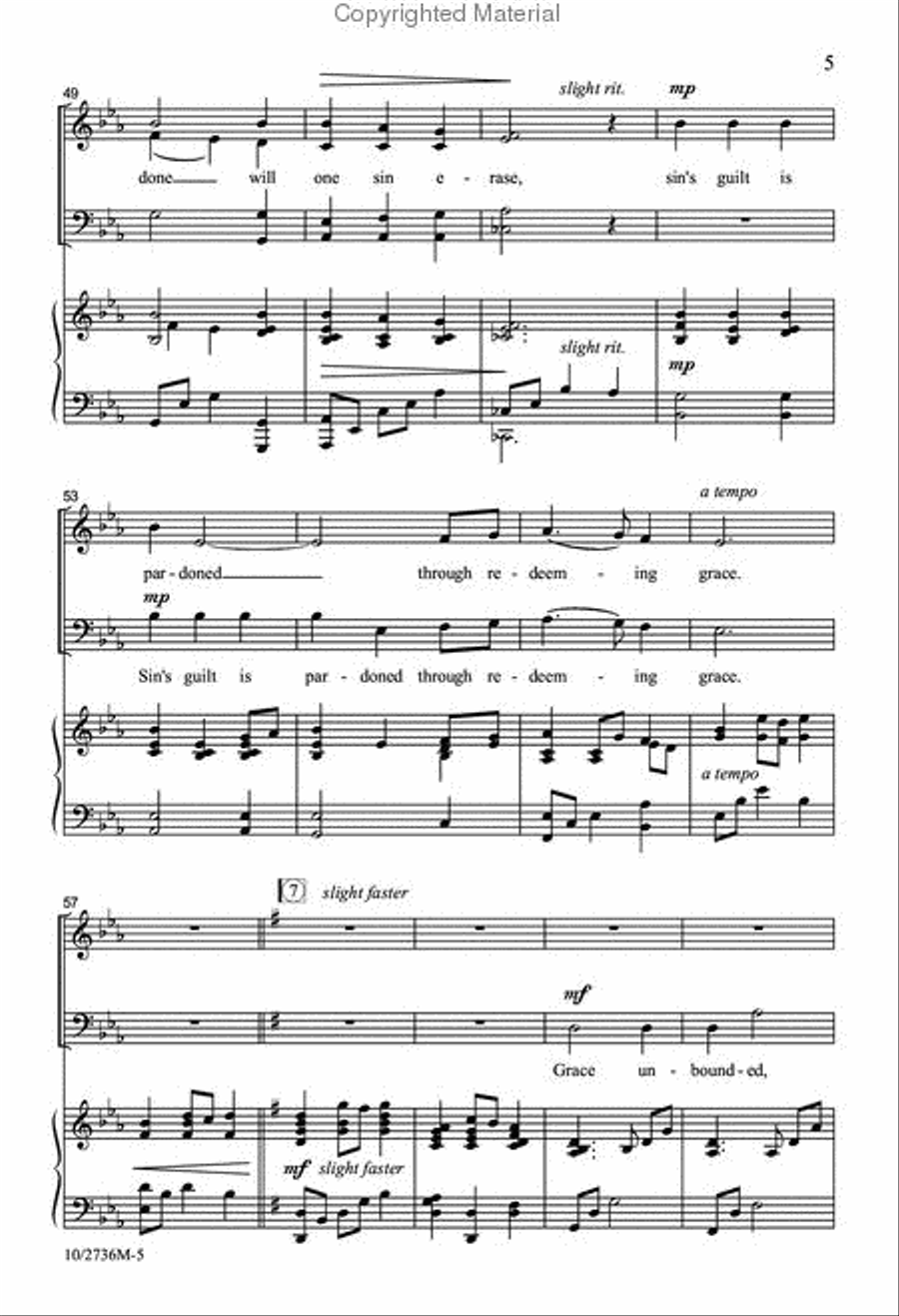 Redeeming Grace 4-Part scores gallery preview page 5