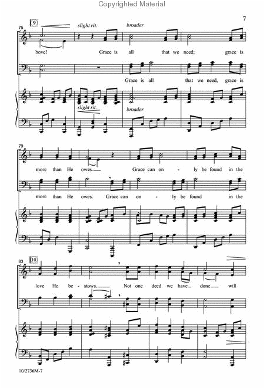 Redeeming Grace 4-Part scores gallery preview page 7