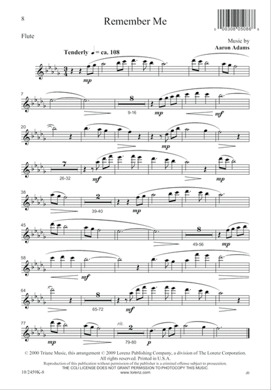 Remember Me Remember Me Unison Choir scores gallery preview page 9