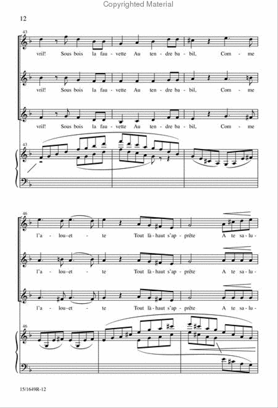 Salut au Chevalier Printemps SSA scores gallery preview page 12