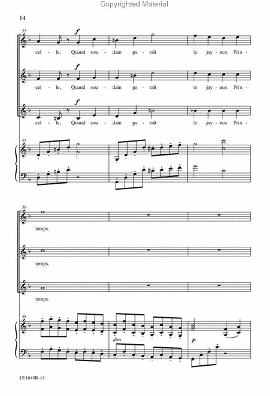 Salut au Chevalier Printemps SSA scores gallery preview page 14