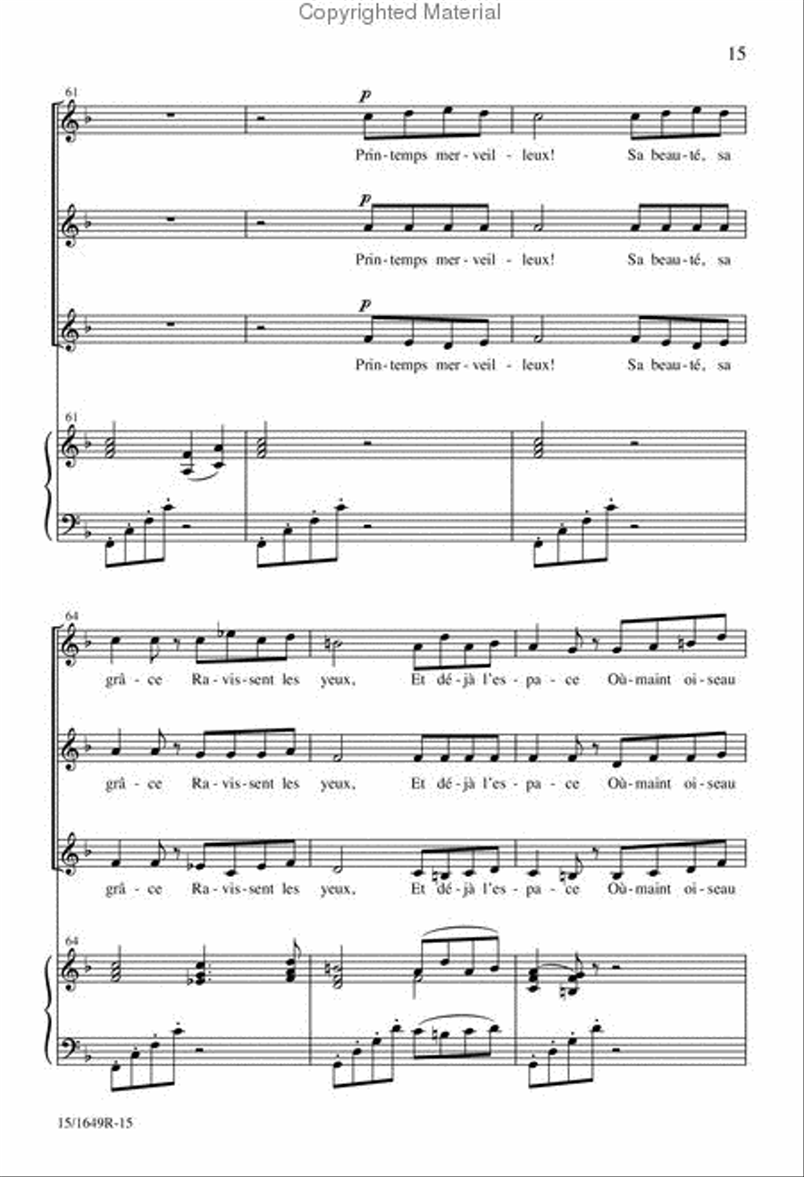 Salut au Chevalier Printemps SSA scores gallery preview page 15