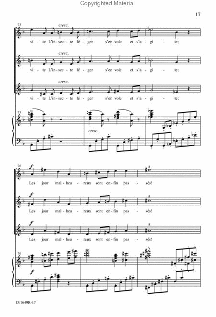 Salut au Chevalier Printemps SSA scores gallery preview page 17