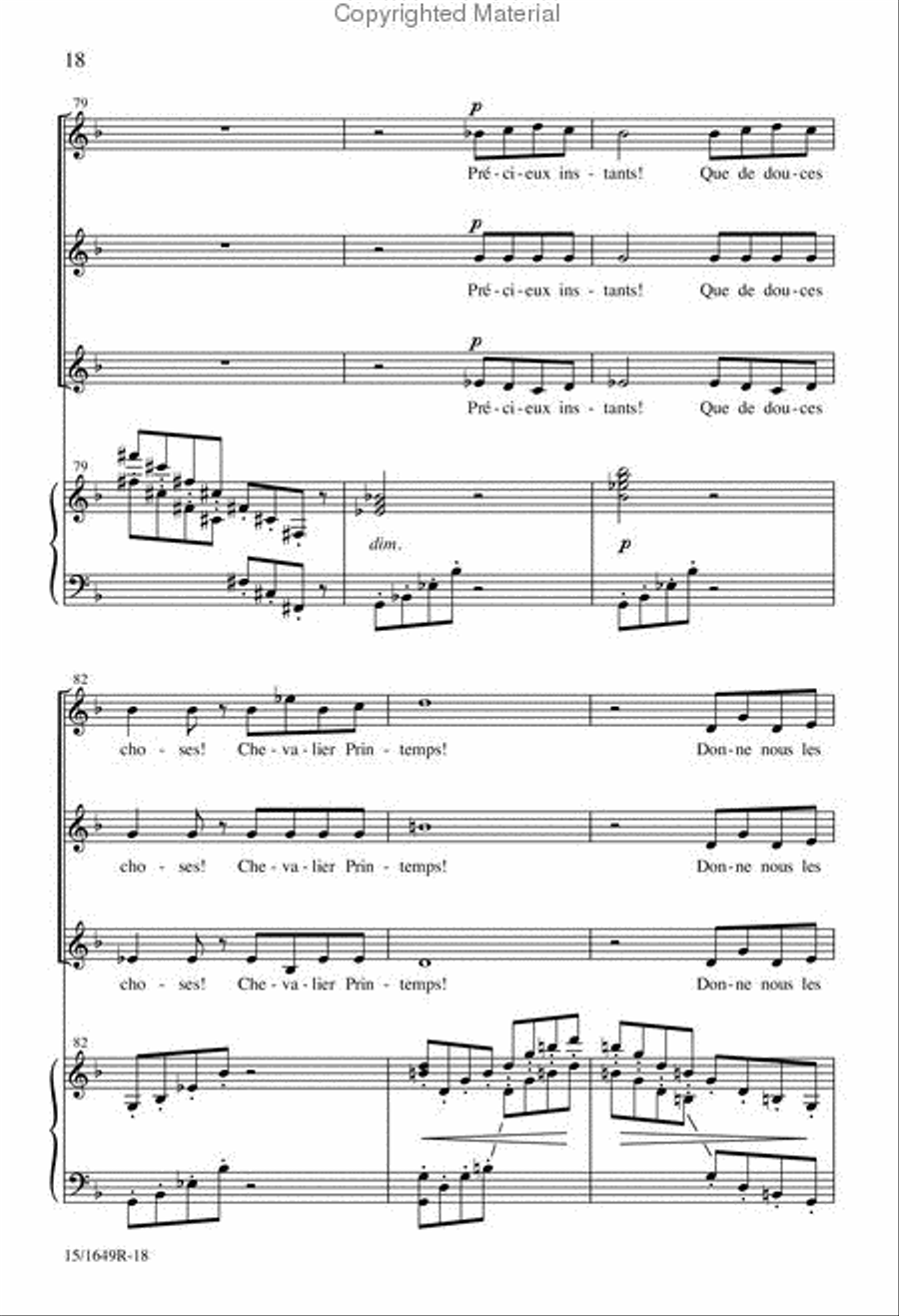 Salut au Chevalier Printemps SSA scores gallery preview page 18