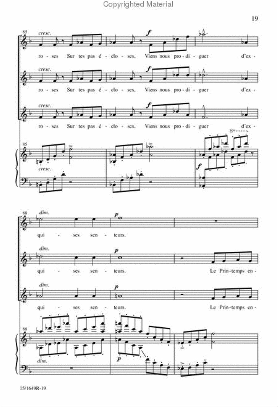 Salut au Chevalier Printemps SSA scores gallery preview page 19