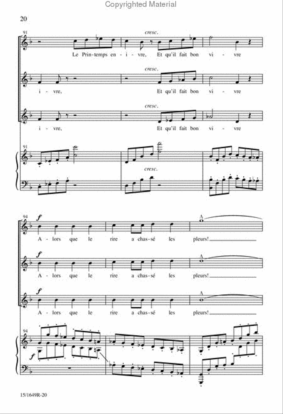 Salut au Chevalier Printemps SSA scores gallery preview page 20