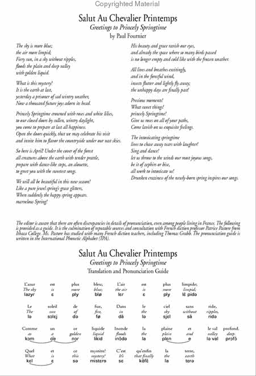 Salut au Chevalier Printemps SSA scores gallery preview page 2