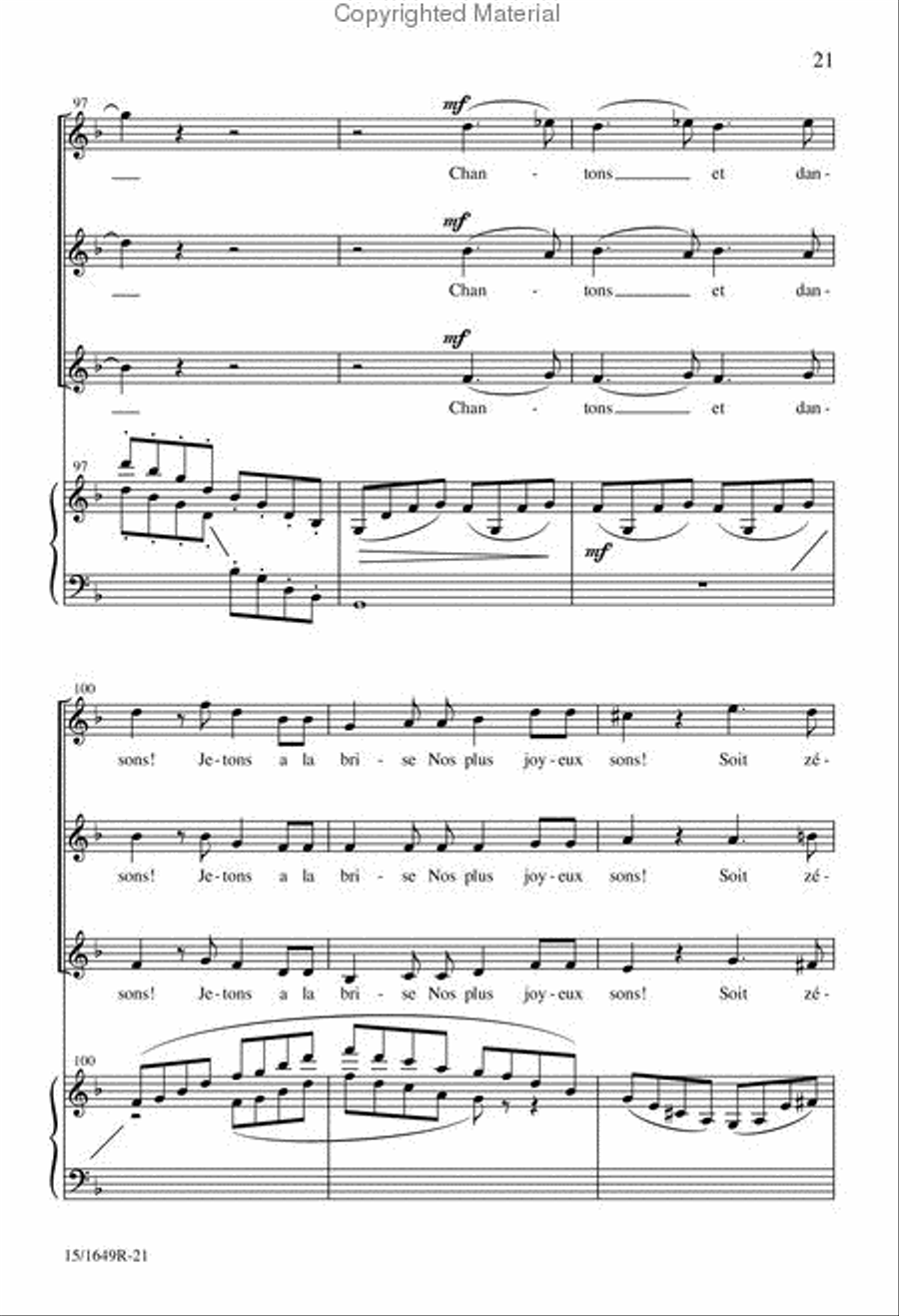 Salut au Chevalier Printemps SSA scores gallery preview page 21