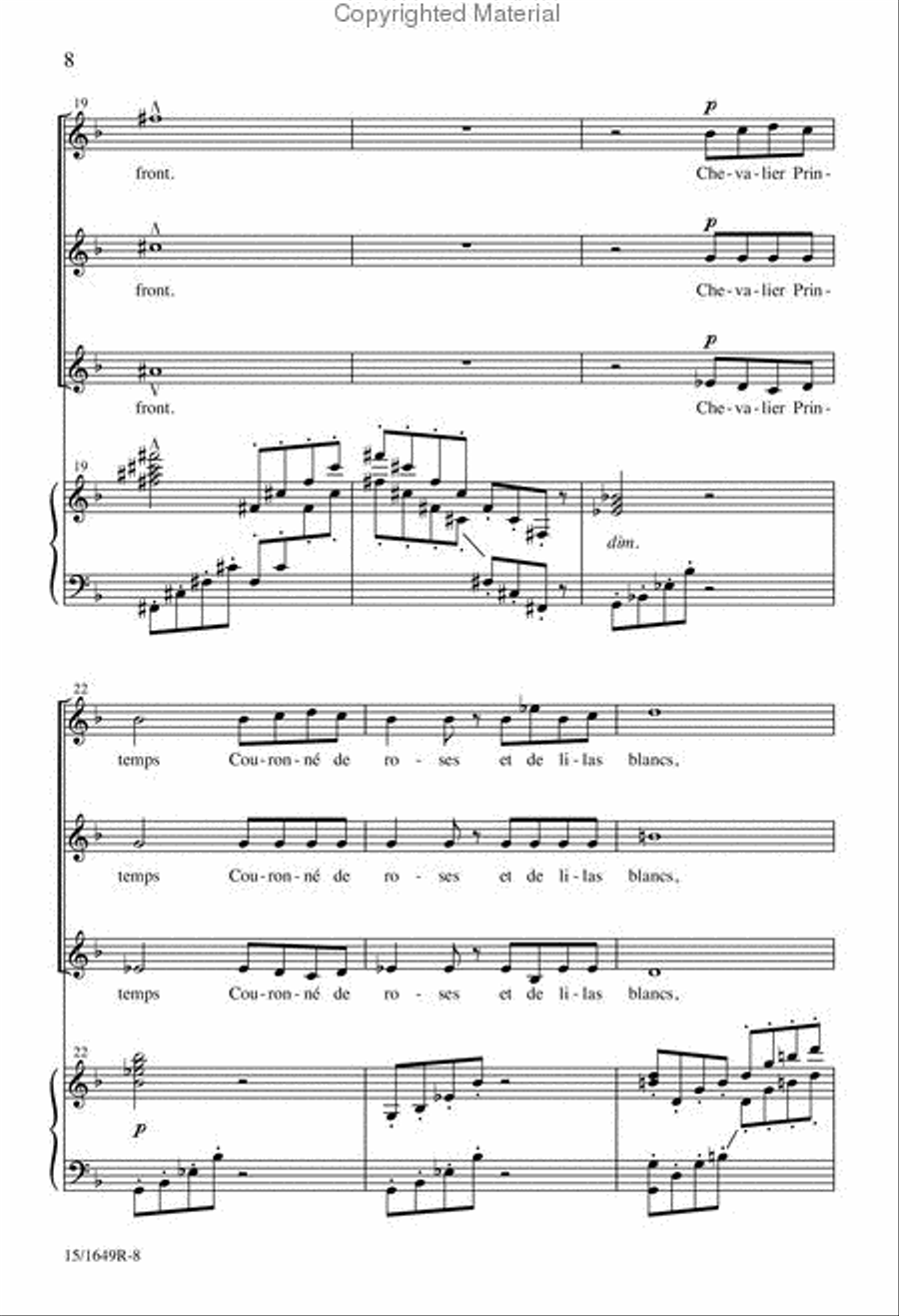 Salut au Chevalier Printemps SSA scores gallery preview page 8