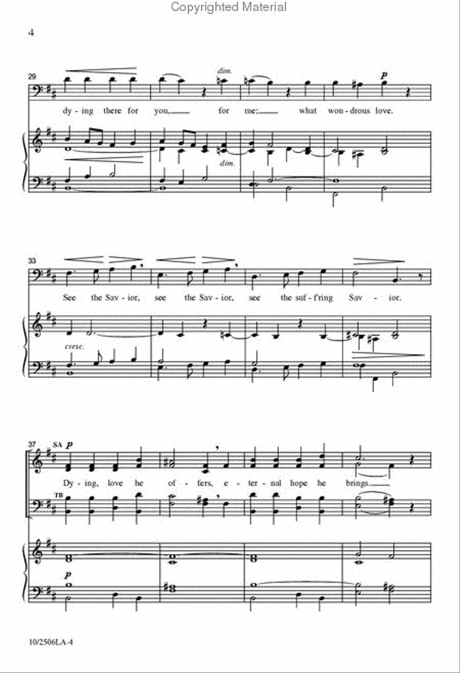 See the Savior 4-Part scores gallery preview page 4
