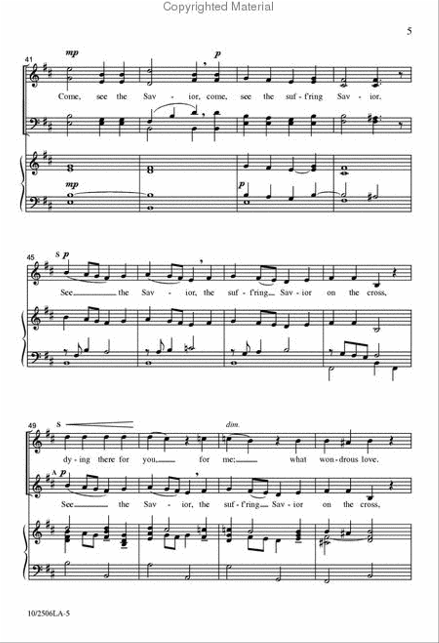 See the Savior 4-Part scores gallery preview page 5