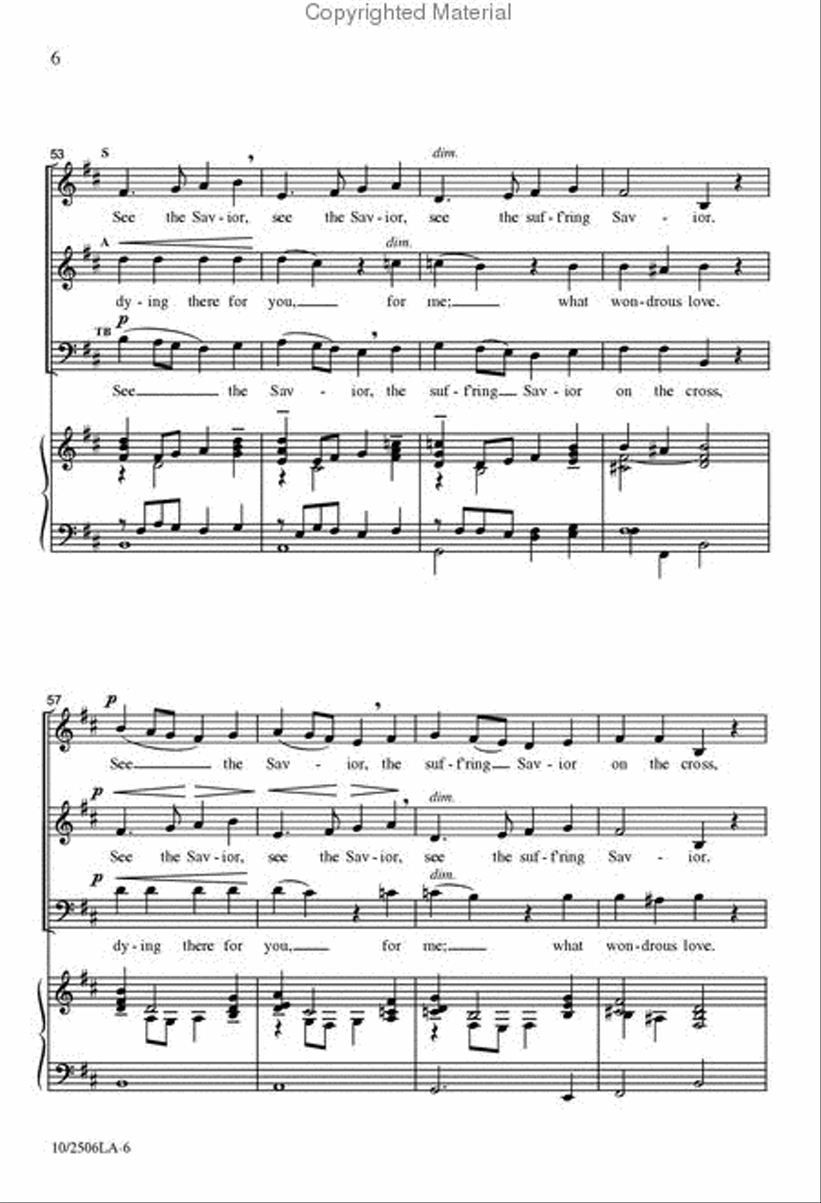 See the Savior 4-Part scores gallery preview page 6