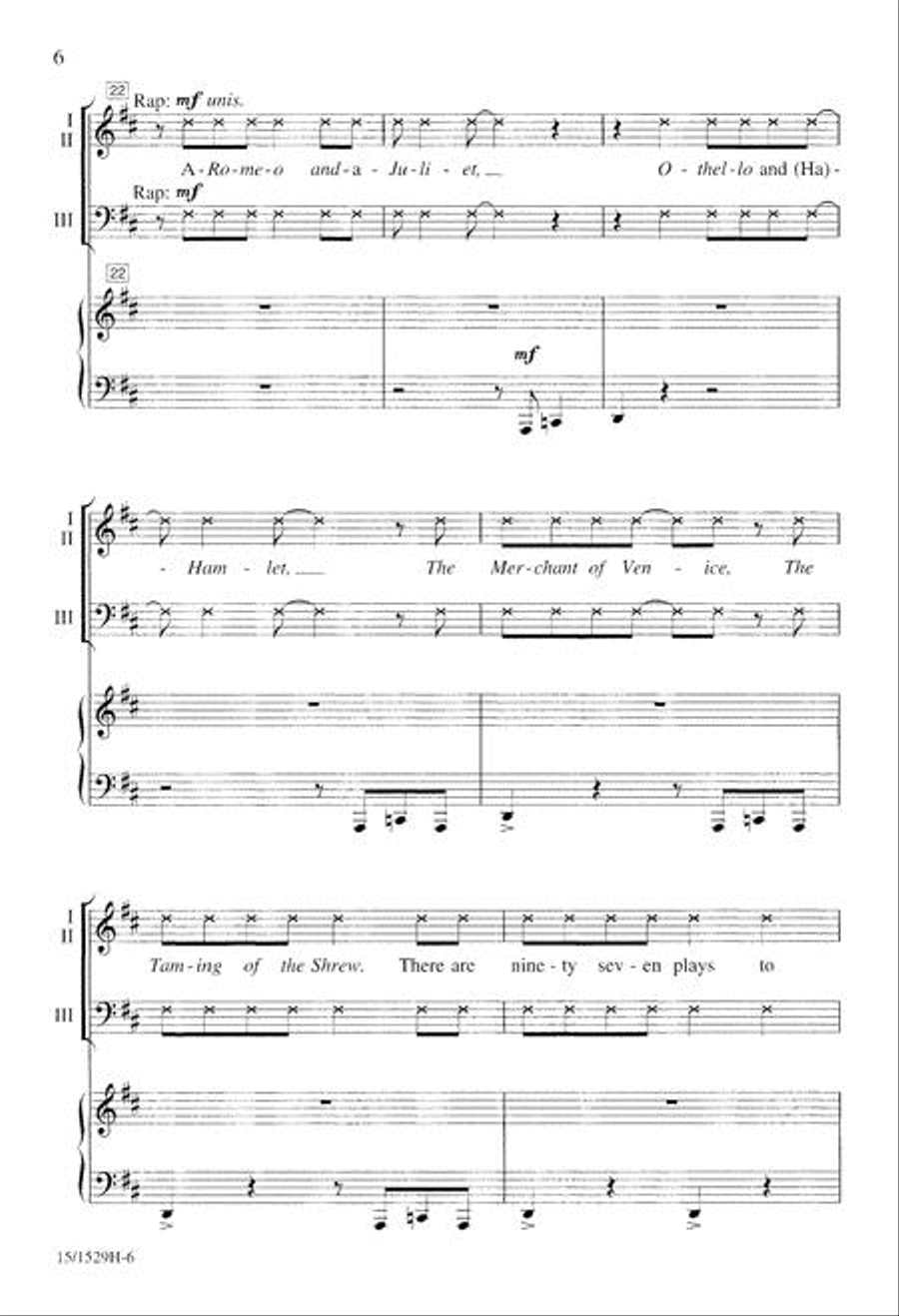 Shake It Up Shakespeare 3-Part scores gallery preview page 6