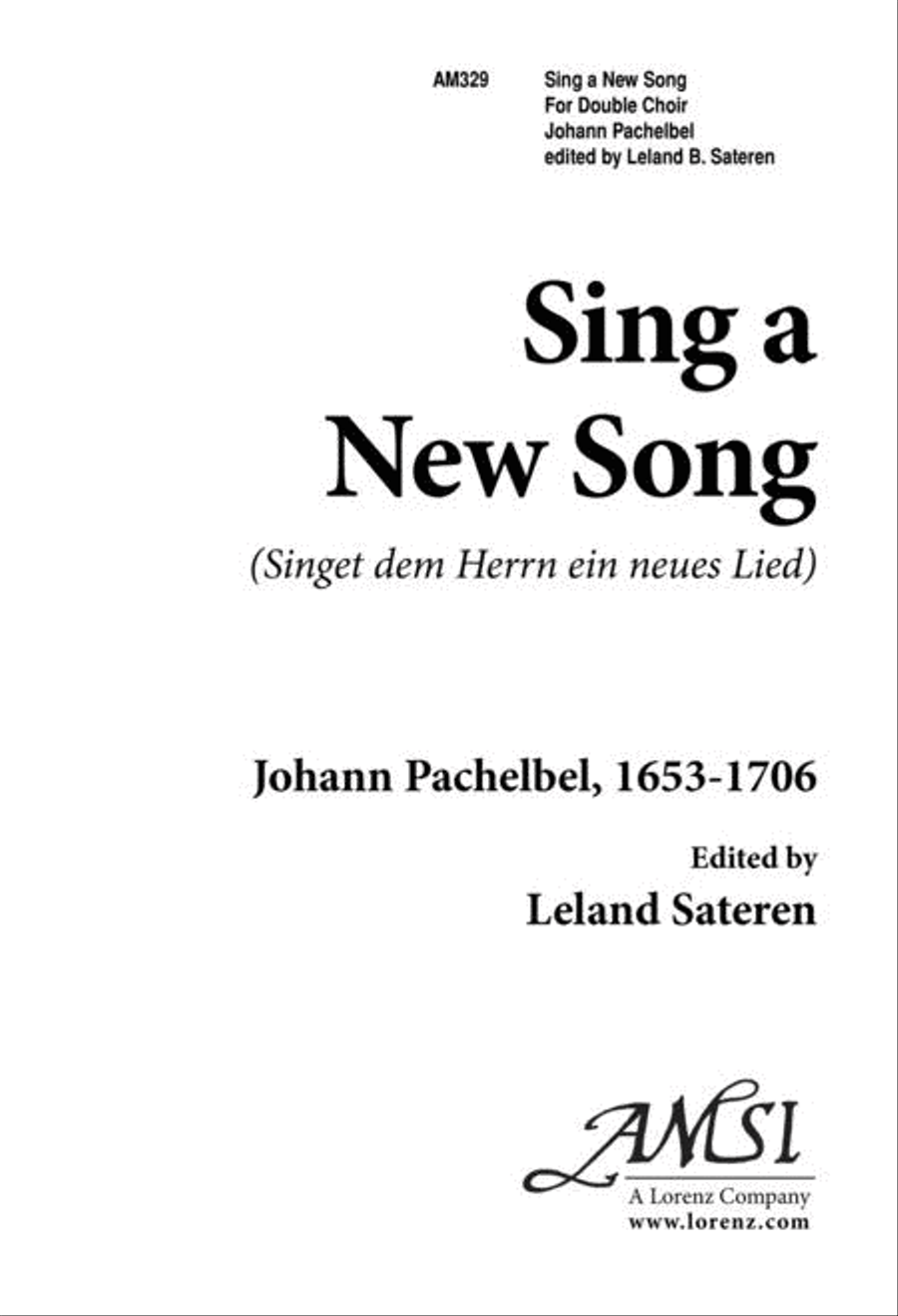 Sing a New Song Sing a New Song Choir scores gallery preview page 1